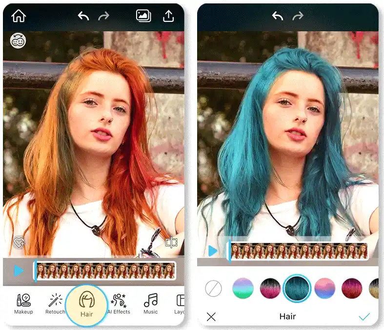 How to change hairstyles and hair color on TikTok
